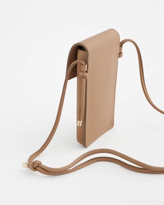 Leather Cross Body Phone Holder Bag click to view larger image.