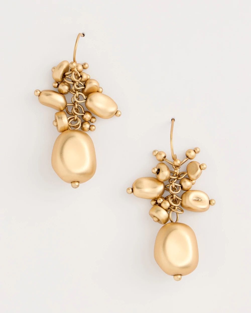 Goldtone Cluster Earrings