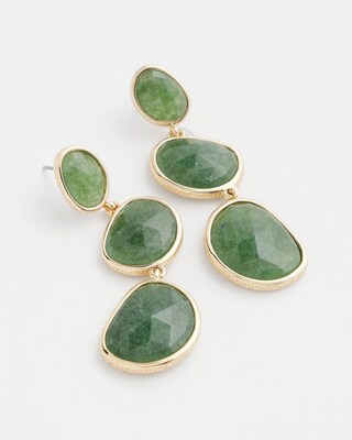 Genuine Jade Drop Earrings click to view larger image.