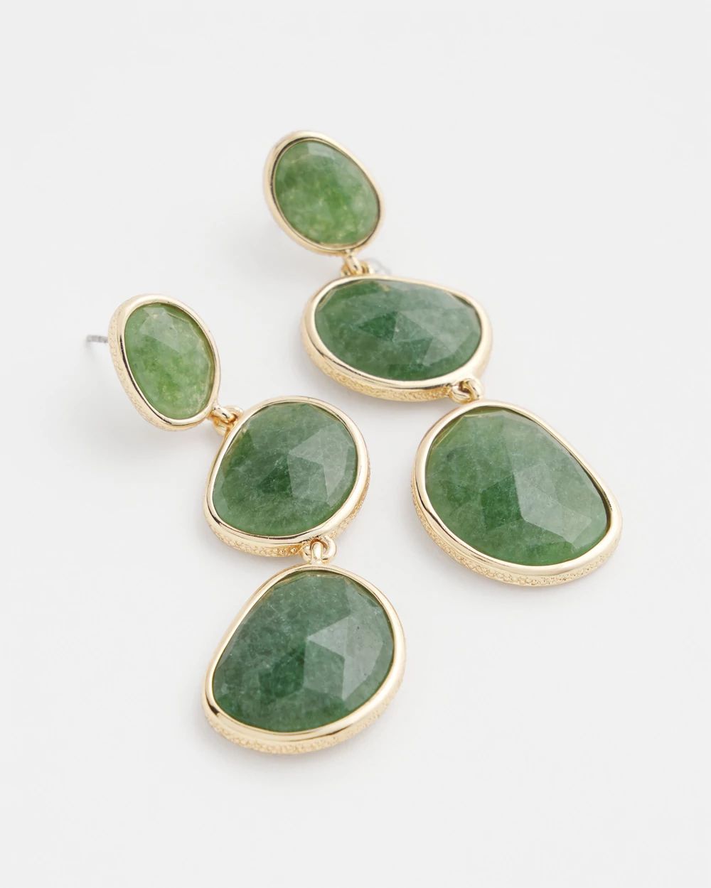 Genuine Jade Drop Earrings click to view larger image.