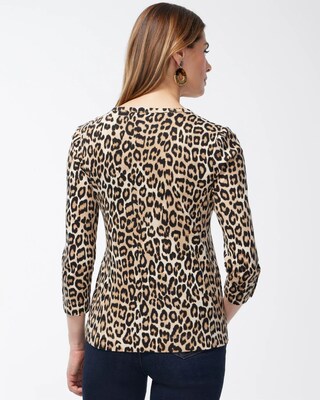 Pima Cheetah 3/4 Sleeve Everyday Tee
