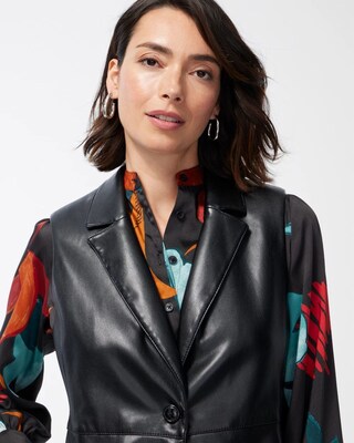 Faux Leather Vest