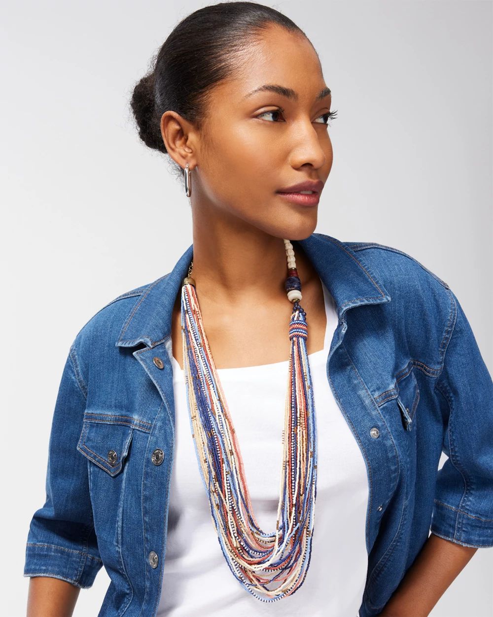 Beaded Multistrand Necklace