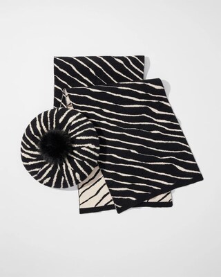 Jacquard Zebra Print Scarf