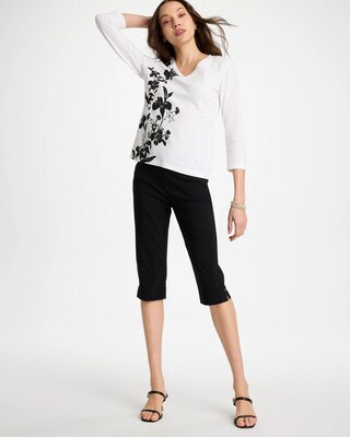Brigitte™ Slim Rivet Pull-On Capri Pant click to view larger image.