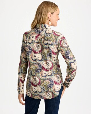 Paisley No Iron™ Stretch Shirt click to view larger image.