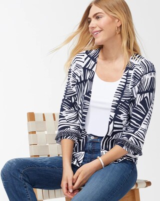 Palm Print Cardigan
