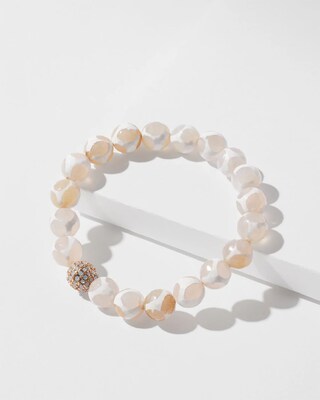 White Fireball Stretch Bracelet