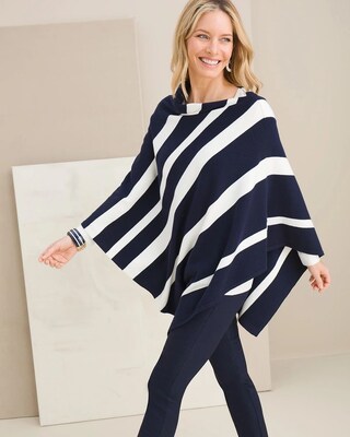Nautical Striped Poncho