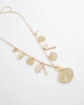 Gold Long Single Strand Necklace click to view larger image.