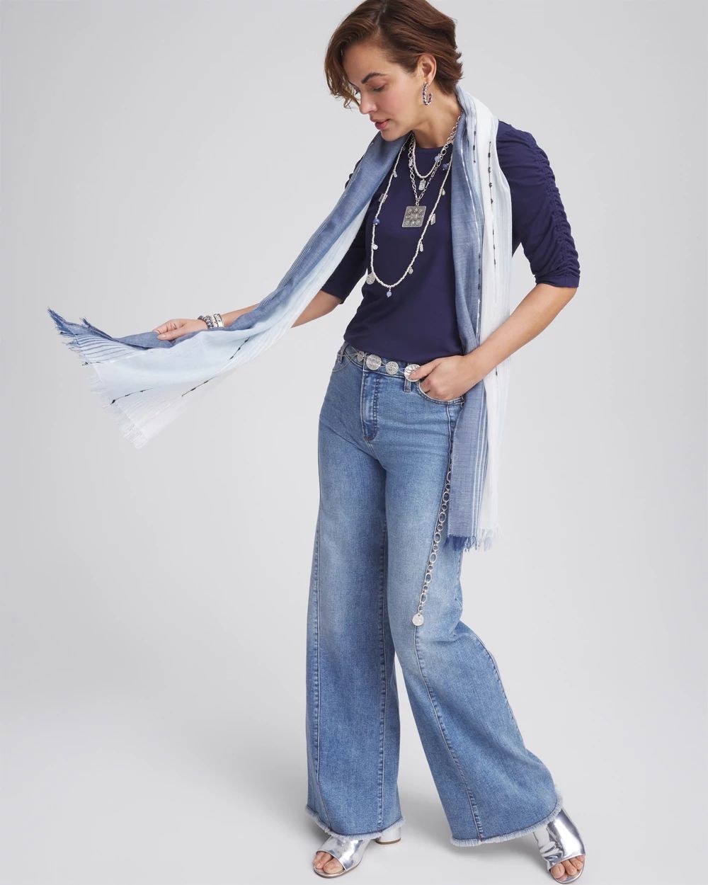 Touch of Cool™ Ruched Sleeve Tee