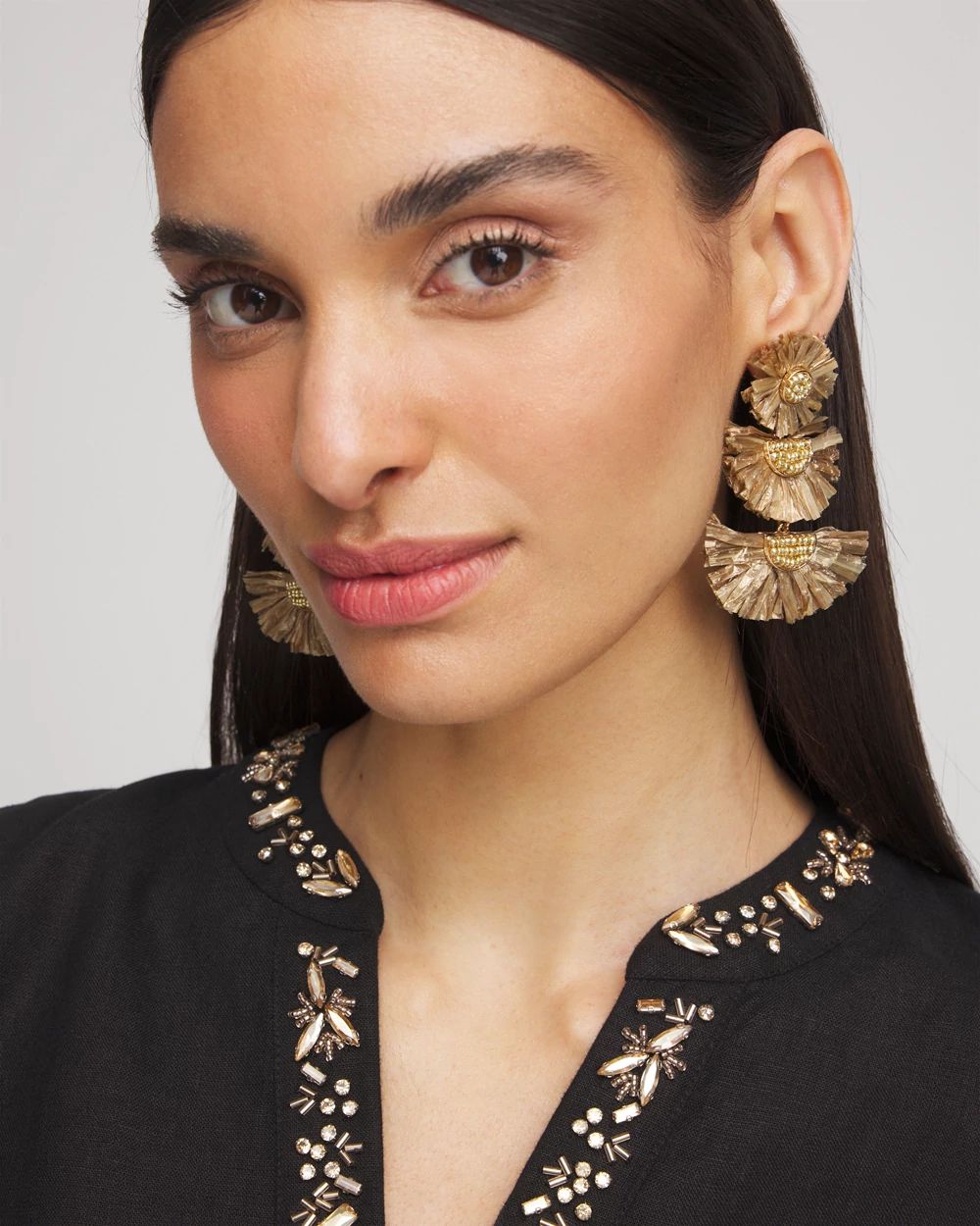 No Droop® Raffia Tiered Earrings