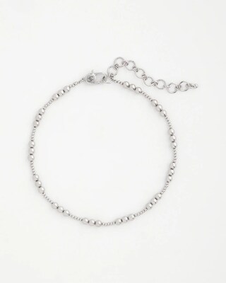 Silvertone Beaded Necklace