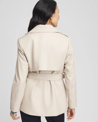 Buttery-Soft Faux Leather Trench Coat click to view larger image.