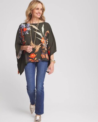 Autumn Floral Poncho