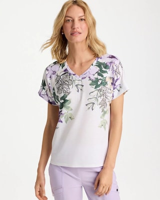 Zenergy® Placed Print Drop Shoulder Tee