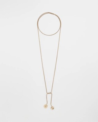 Gold Lariat Necklace click to view larger image.