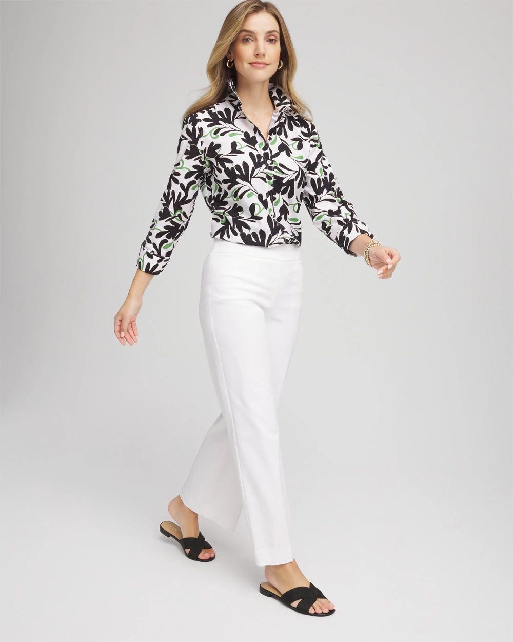 No Iron™ Abstract Floral Shirt