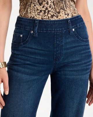 Pull-On Knit Denim Wide-Leg Jean click to view larger image.