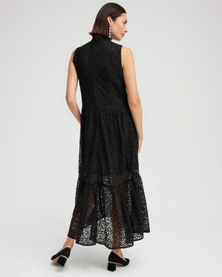 Black Label Lace Tiered Maxi Dress