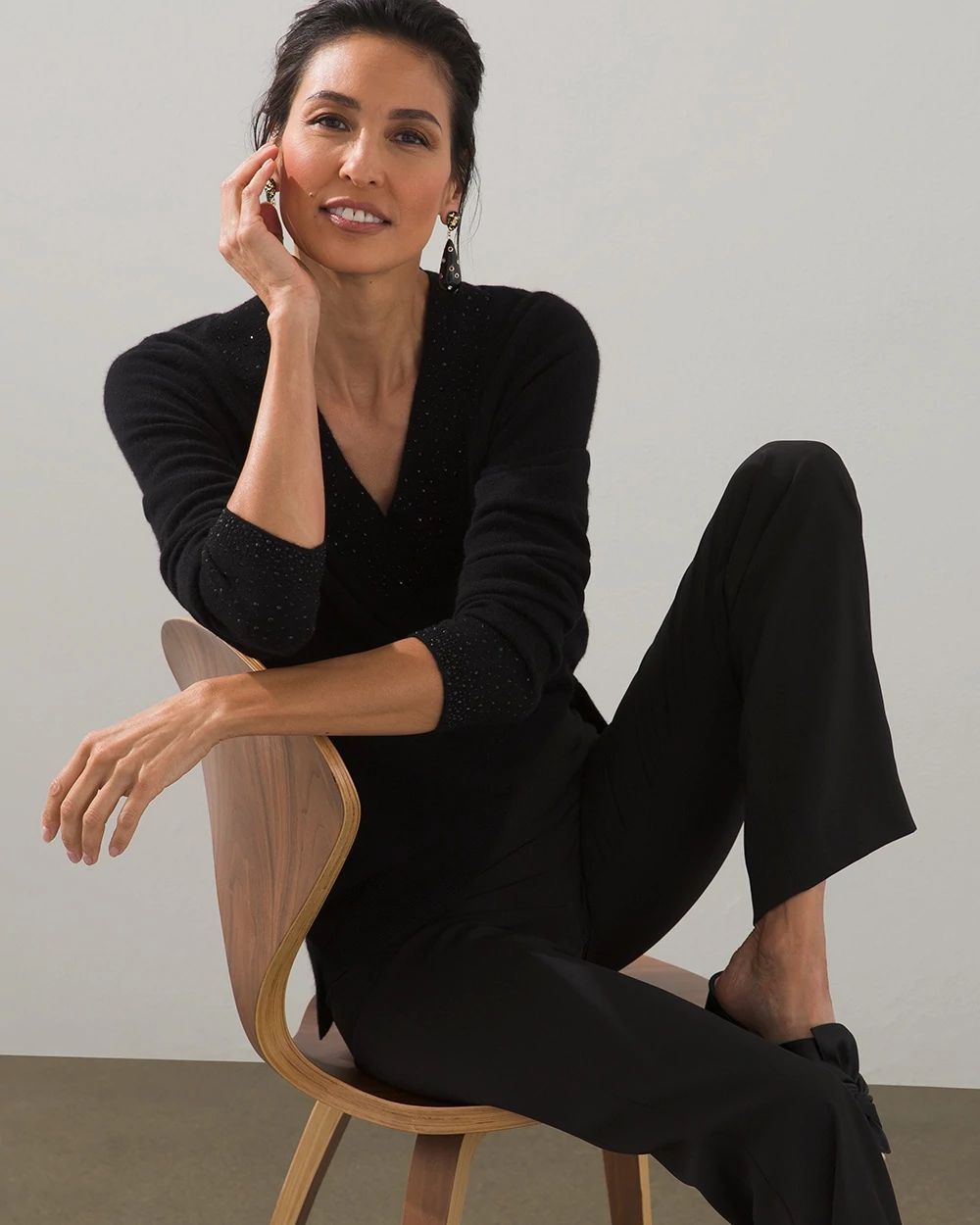 Black Label Cashmere V-Neck Sweater