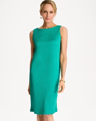 Travelers™ Crinkled Satin Tank Dress