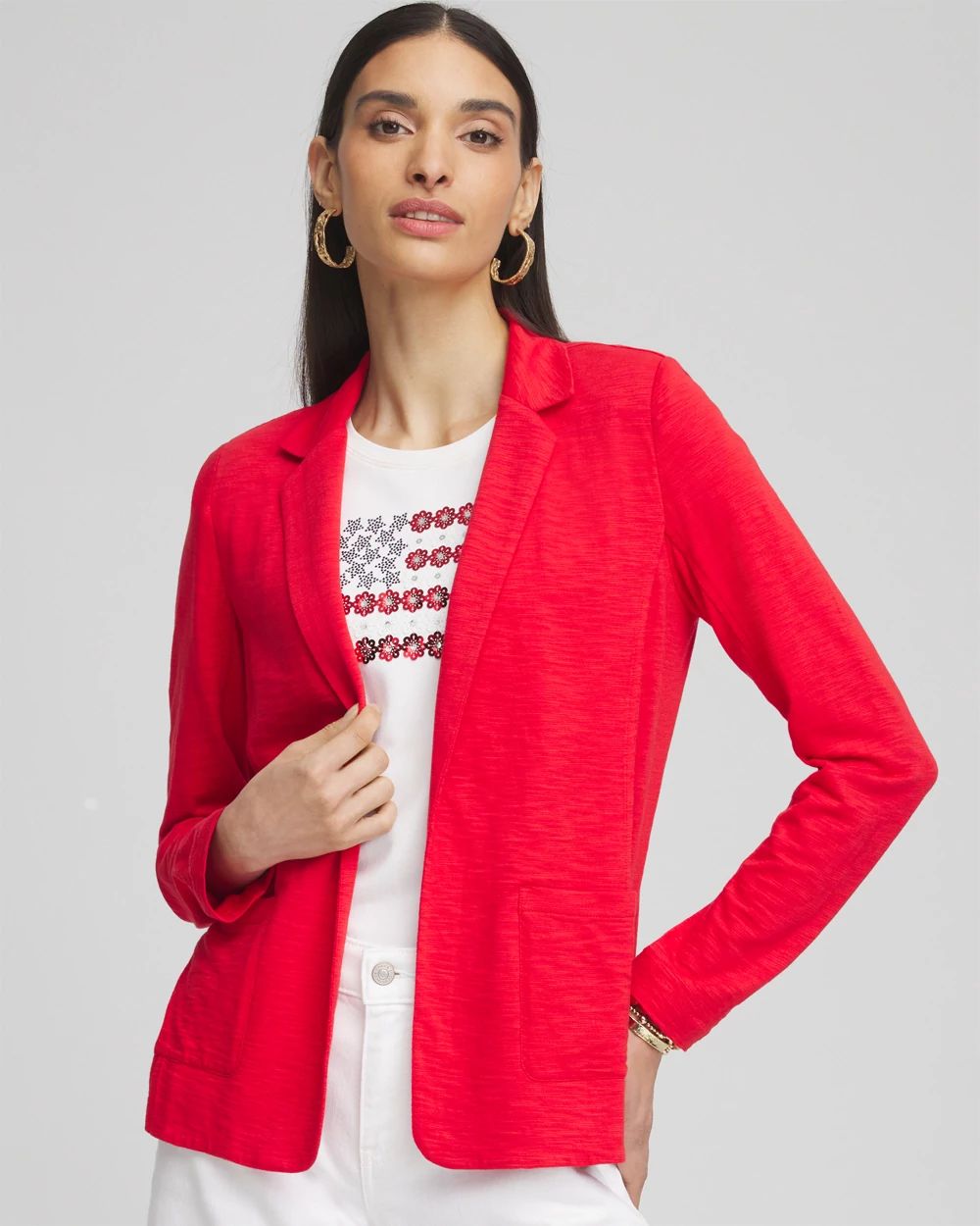 Slub Knit Blazer