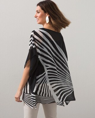 Black and White Long Poncho