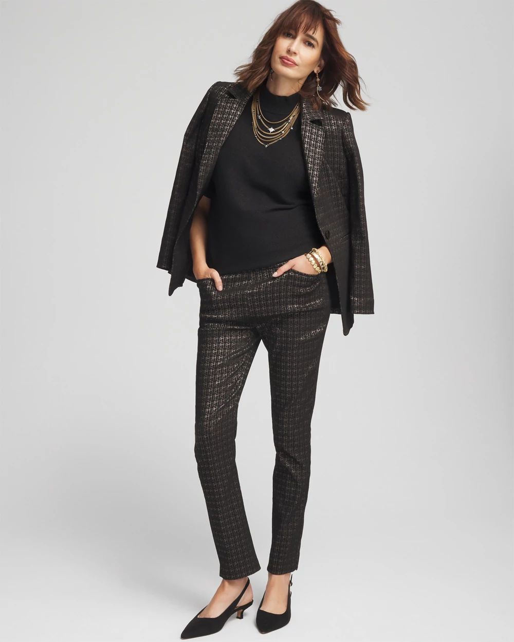 Shimmer Short Sleeve Pullover Sweater click to view larger image.
