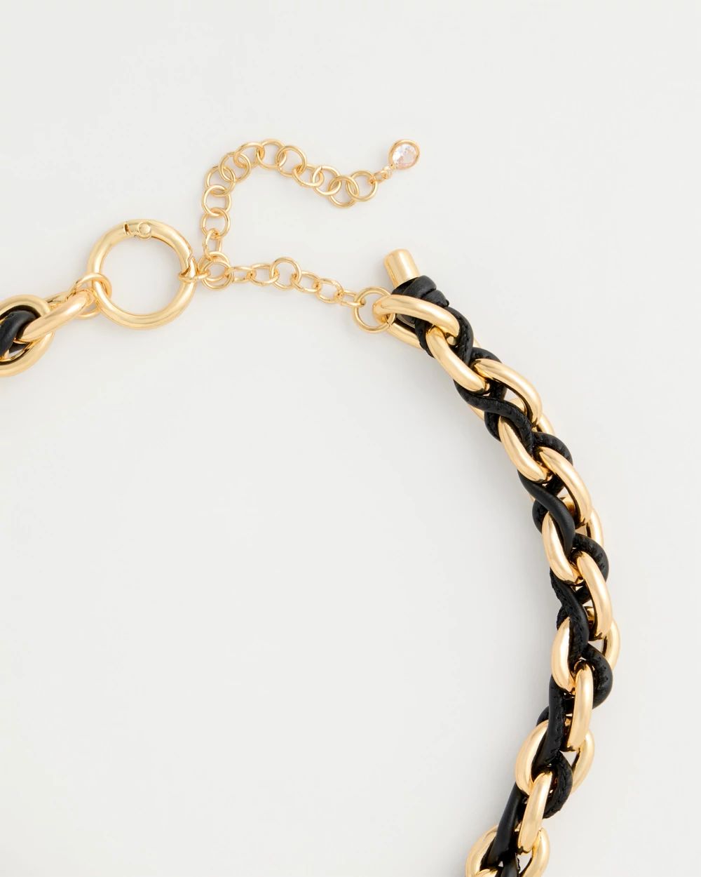Mixed Media Twisted Cord Necklace click to view larger image.