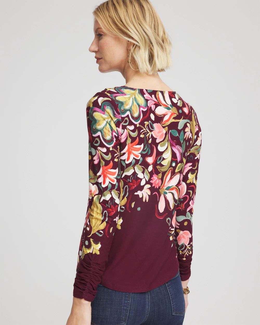 Touch of Cool™ Paisley Cowl Neck Tee click to view larger image.