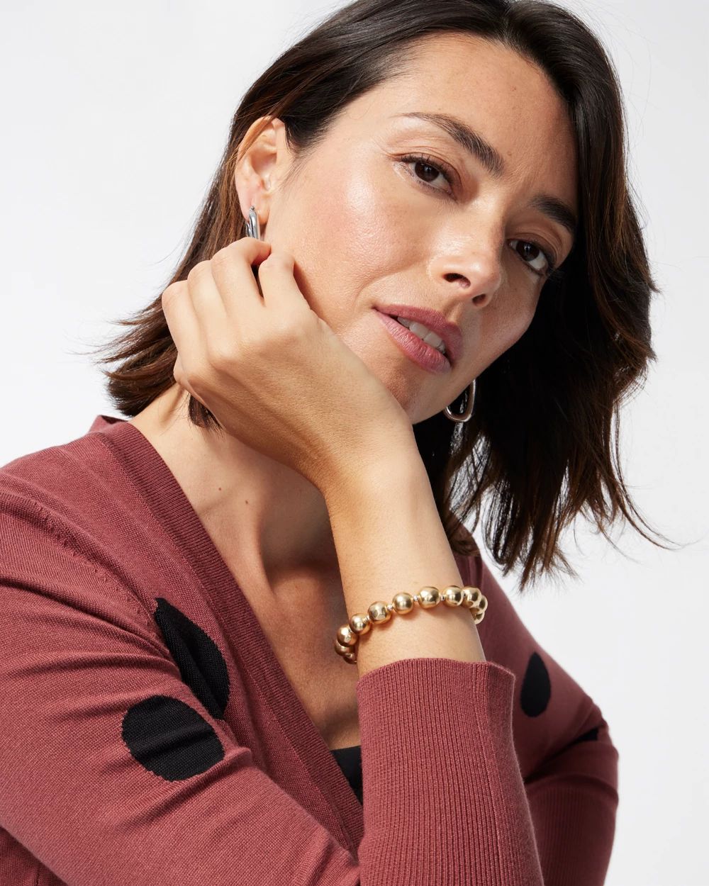 Gold Tone Stretch Bracelet