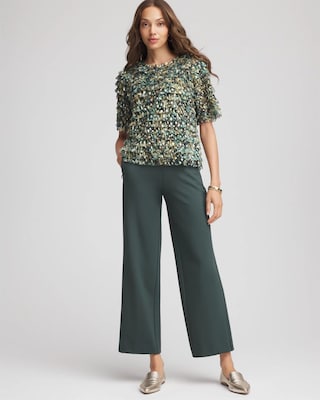 Juliet Slim Wide-Leg Cropped Pants click to view larger image.