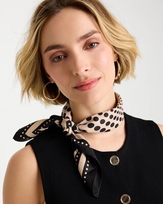 Polka Dot Square Scarf click to view larger image.