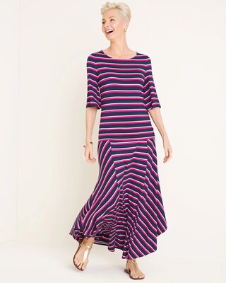 Multi-Colored Striped Maxi Skirt