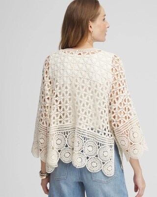 Crochet Cotton Kimono click to view larger image.