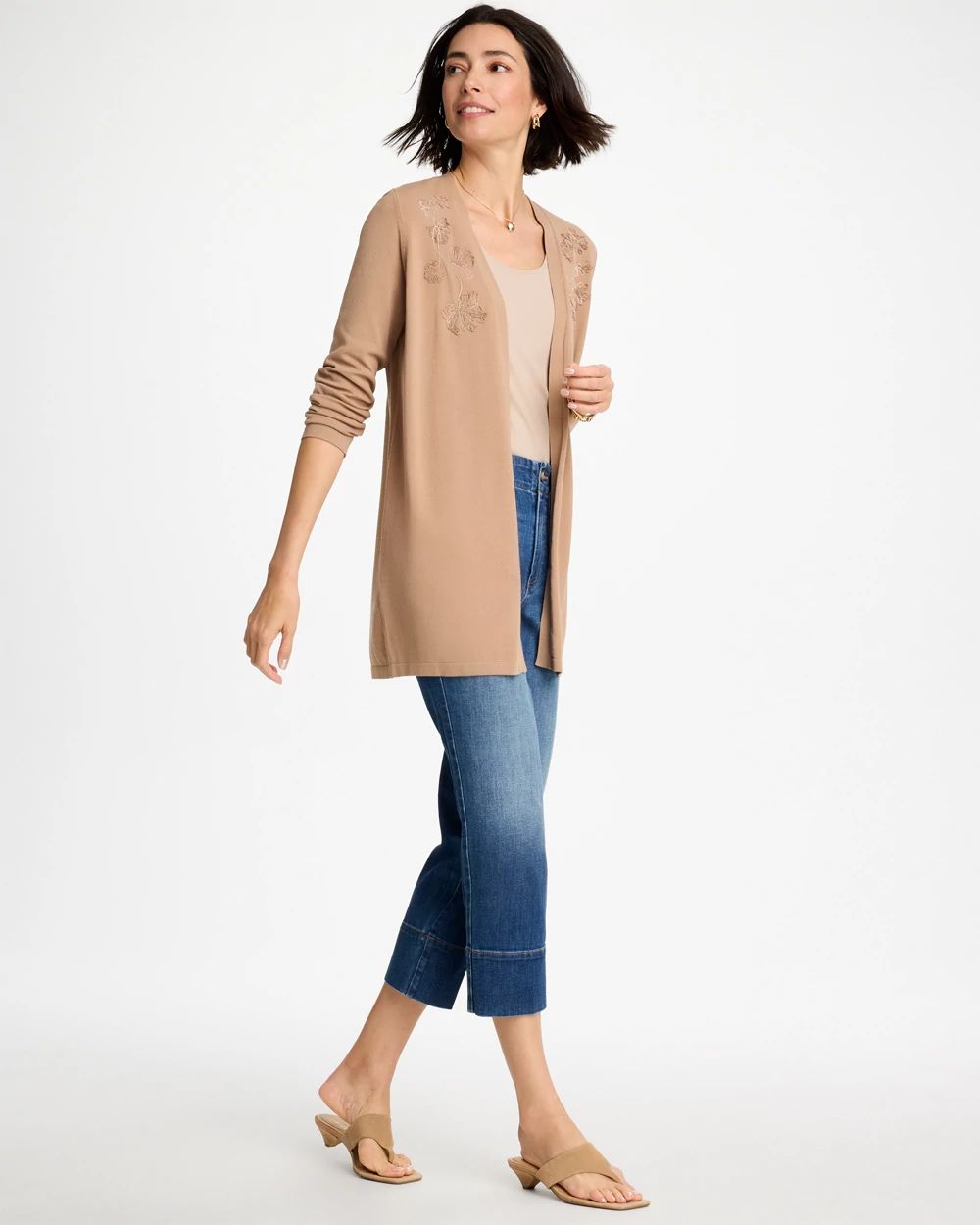 Floral Embroidered Cardigan