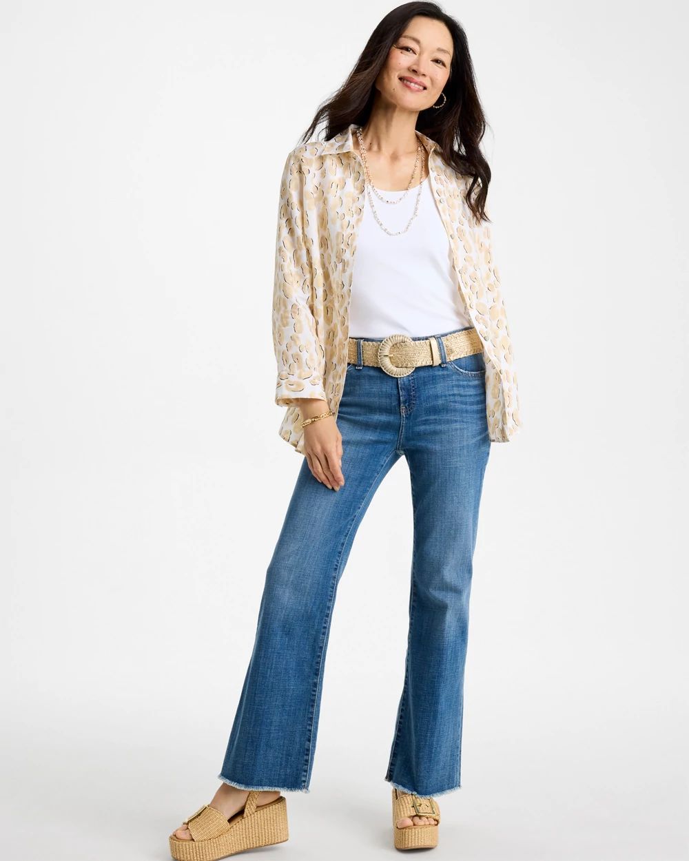 No Iron™ Linen Animal Print Shirt