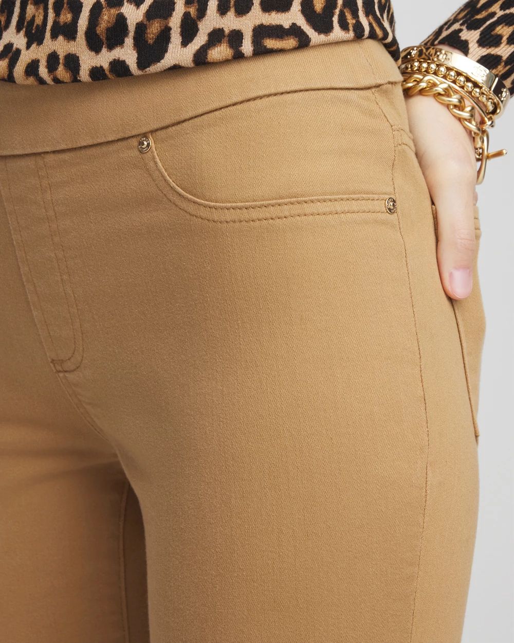 Denim Pull-On Ankle Jeggings click to view larger image.