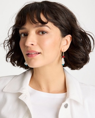 Beaded Linear Drop Earrings click to view larger image.