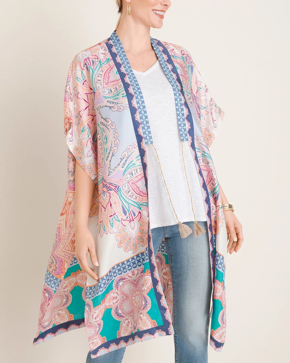 Medallion-Print Silk Ruana Wrap | Chico's