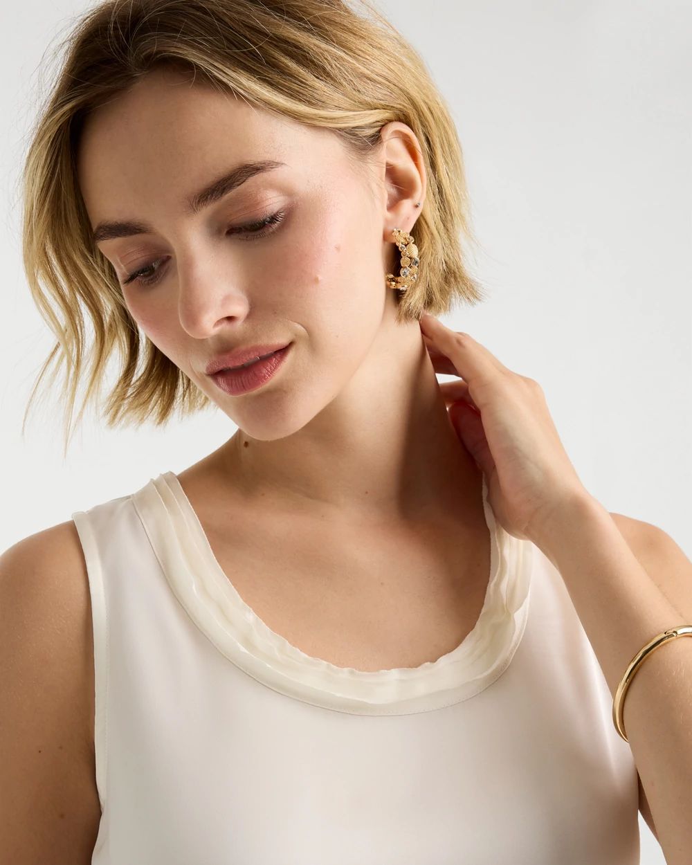 Jersey Satin Tank Top