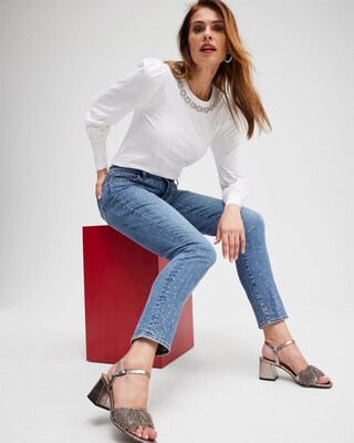 Girlfriend Scattered Stone Ankle Jeans