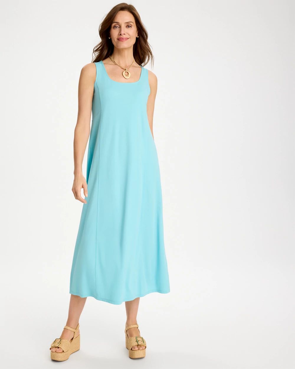 Ponte Seamed Maxi Dress