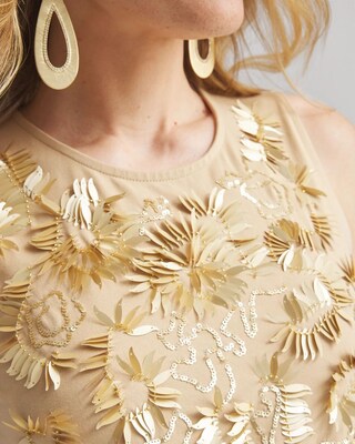 Sequin Beaded Halter Tank click to view larger image.