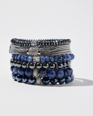 Hematite Barrel Stretch Bracelet