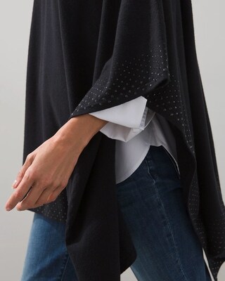 Embellished Poncho Sweater