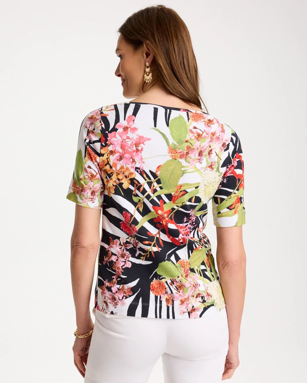 Tropical Nights Pima Elbow Sleeve Tee