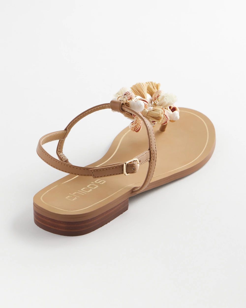 Beach Seashell T-Strap Sandals