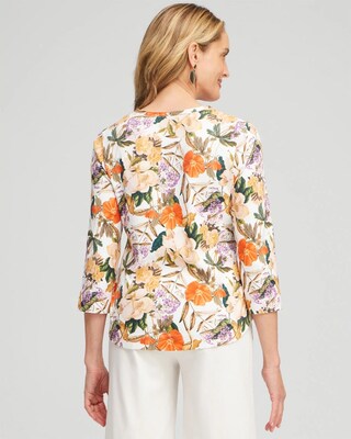 Floral 3/4 Sleeve Tee